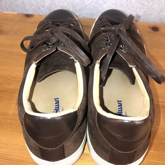 Paul Stuart Chocolate Brown Suede & Leather Men's Premium Sneaker - Picture 7 of 15